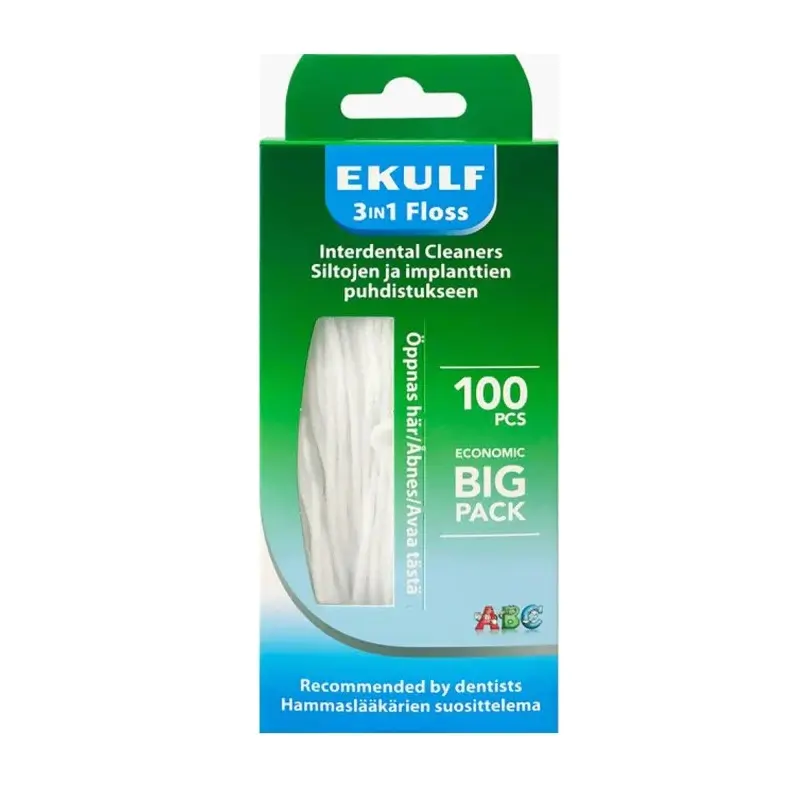 Ekulf 3in1 Floss Dental Floss 100 pcs